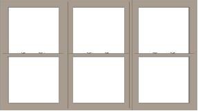 Pella® 250 Series Vinyl 3-Wide Single-Hung