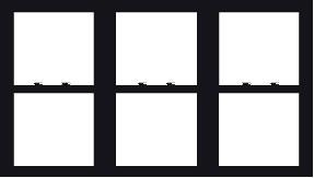 Pella® Impervia®  Fiberglass 3-Wide Double-Hung
