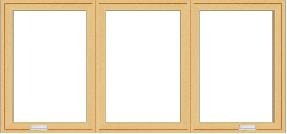 Pella® Lifestyle Series Wood 3-Wide Casement