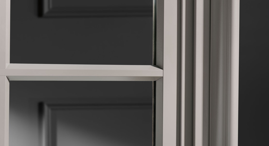close view of the putty profile details for a reserve window