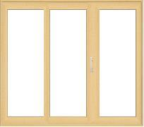 Pella® Lifestyle Series Wood 3-Panel Sliding Door
