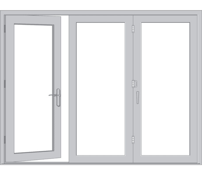 illustration of a bifold patio door reserve traditional