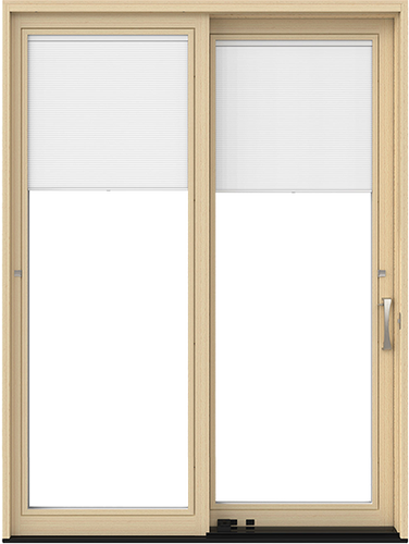 lifestyle sliding patio door with blinds between-the-glass